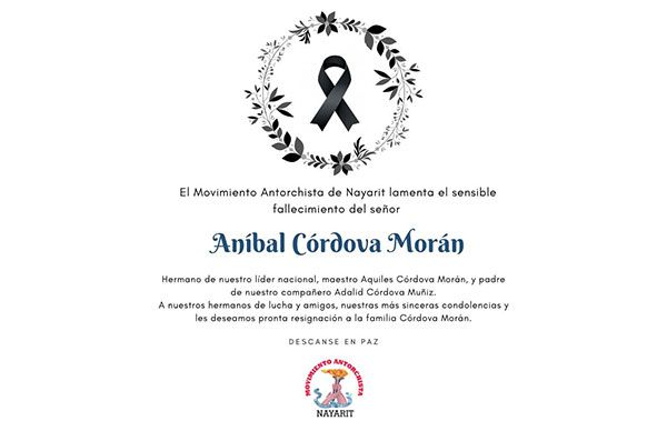 Esquela: Aníbal Córdova Morán 