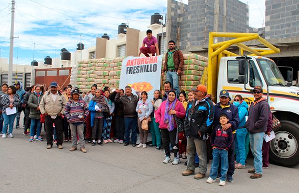 La organización y gestión de familias rinde frutos con material para vivienda 