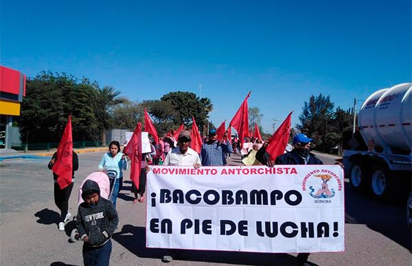 Marchan en Etchojoa; Mendívil no resuelve 