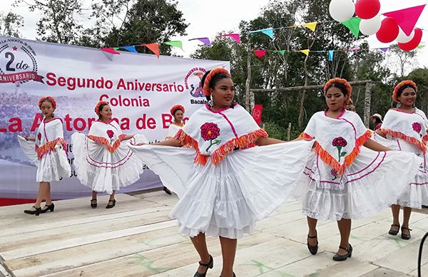 Festejan segundo aniversario de la colonia Antorcha de Bacalar