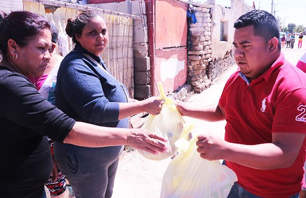 Apoya Movimiento Antorchista a damnificados por tromba en Salinas