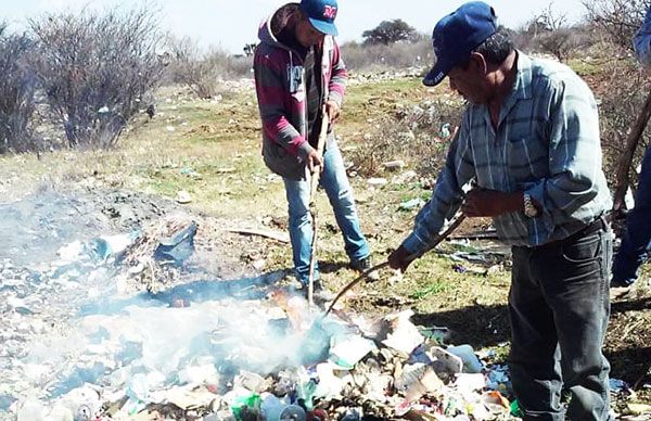 Realizan limpieza de tiraderos de basura en Villa de Ramos 