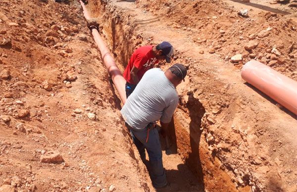 Amplía gobierno de Trancoso red de drenaje sanitario 