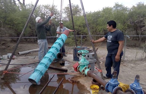 Incrementan potencia de pozo en municipio de Charcas