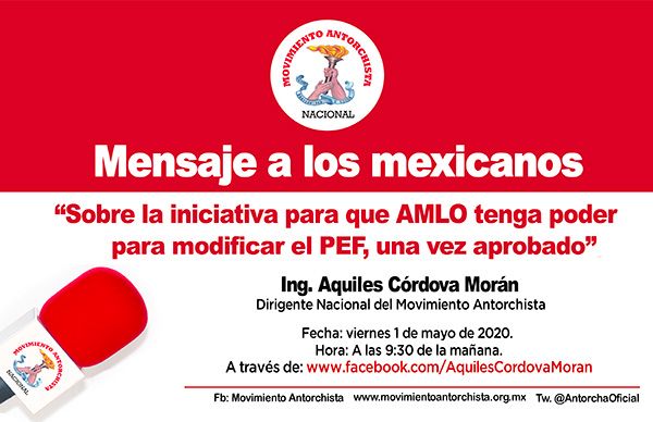 Antorcha enviará mensaje a los mexicanos