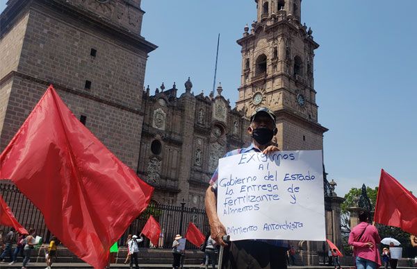 Ante contingencia, antorchistas exigen apoyo para campesinos michoacanos y un plan nacional de alimentación