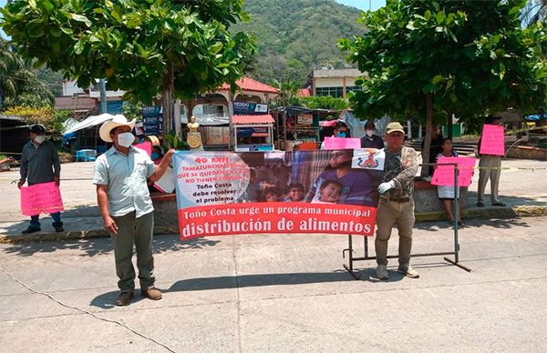 Piden en Tamazunchale soluciones y no críticas a protestas por hambre 