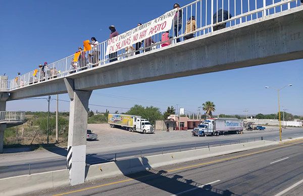 Salinenses piden con manifestación apoyo alimentario 