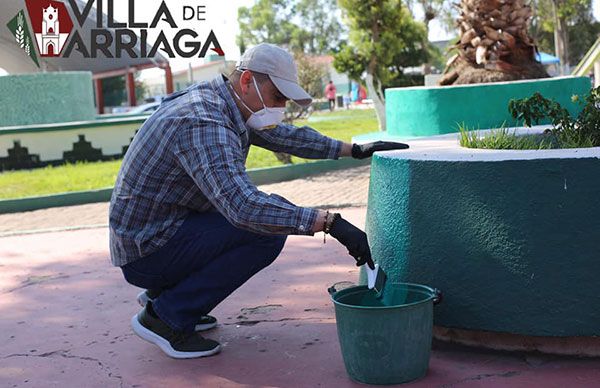 Se llevó limpieza de espacios públicos en Villa de Arriaga.