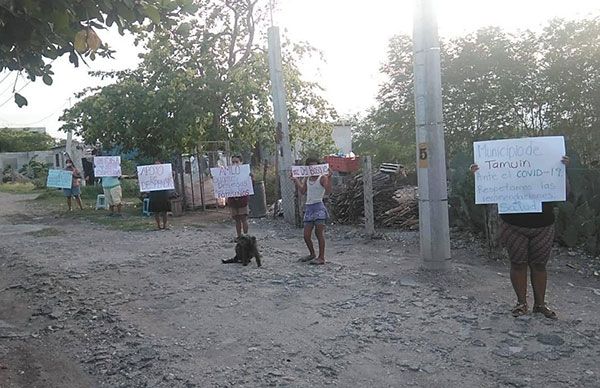 Encabezan antorchistas manifestación en Tamuín