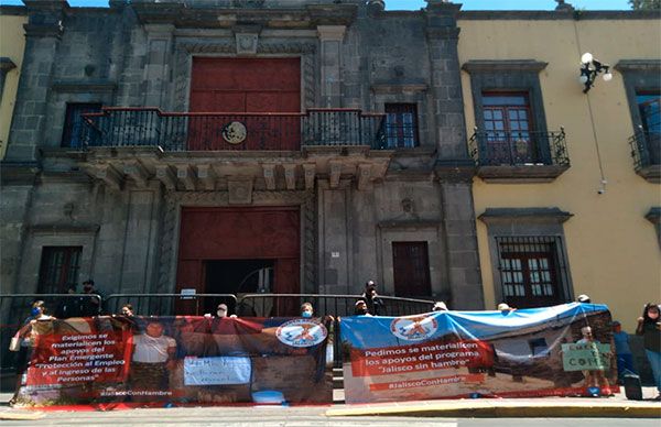 Protestan en Zapopan por alimentos y agua potable