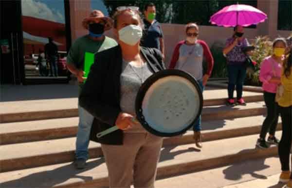 Protestan en Saltillo por escasez de alimentos