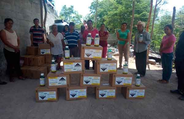 Se apoya con herbicidas a campesinos de Taxco 