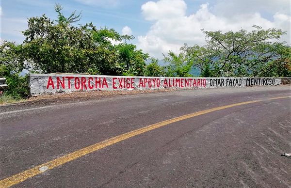 Antorchistas de Pisaflores exigen a autoridades locales apoyo alimenticio