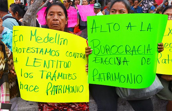 Antorchistas exigen regularización de sus colonias