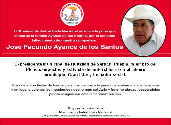 Esquela | José Facundo Ayance de los Santos 