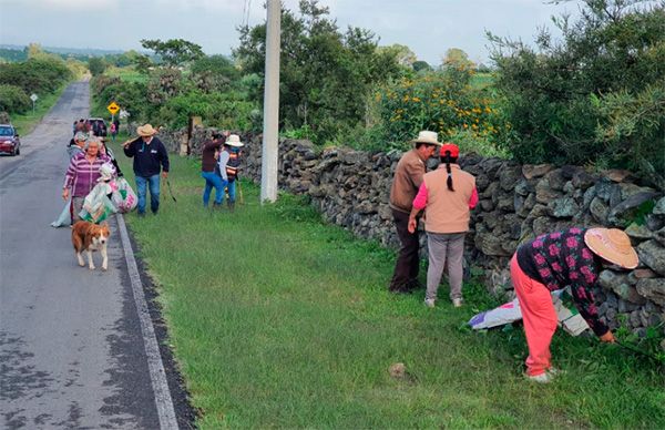 Jornada de limpieza en caminos de Loma Colorada 