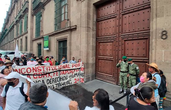 Capitalinos protestarán frente a Palacio Nacional