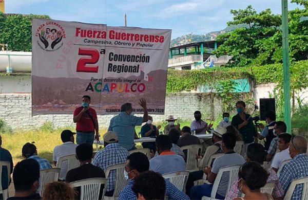 Más de 30 organizaciones participan en la 2Âª convención regional de Fuerza Guerrerense