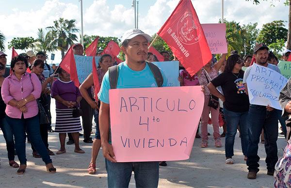 Quintanarroenses piden solución inmediata a sus demandas