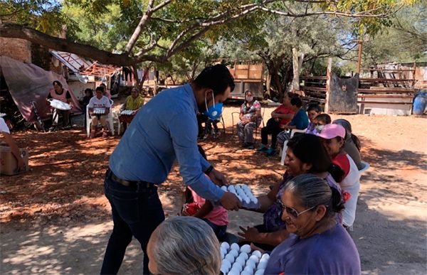 Apoya Antorcha con alimentos a familias de Zacatecas