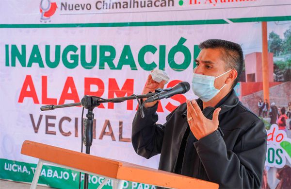 Instalan alarmas vecinales en colonias de Chimalhuacán