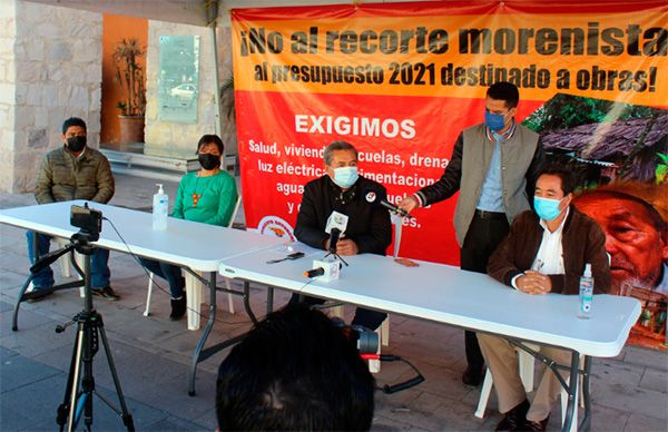 Acusa Antorcha atentado contra los pobres por recortes al presupuesto 2021