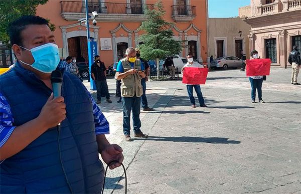 Protestan en Saltillo contra recorte al PEF 2021