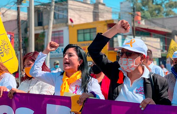 Protestan mujeres de Los Reyes La Paz; exigen  alerta de género en su municipio