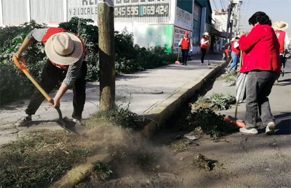 Servidores públicos participan en Mega Jornada de Limpieza en Chimalhuacán