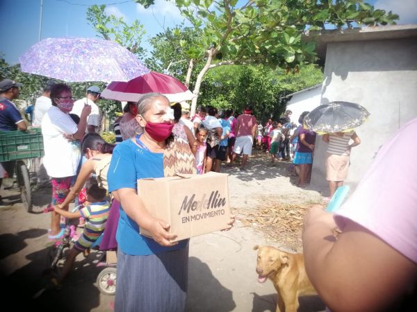 Antorcha gestiona apoyos alimentarios en Medellín