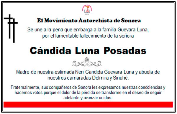 Esquela | Cándida Luna Posadas 