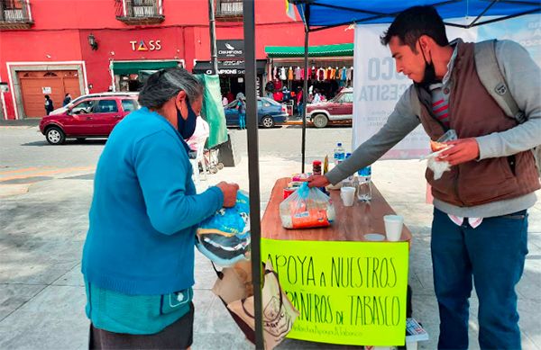 Antorchistas abren centros de acopio en Tlaxcala 