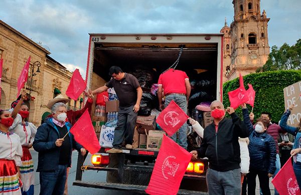 Salen más de 8 toneladas de apoyo de Michoacán para Tabasco