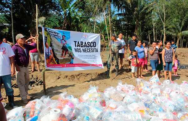 Antorcha entrega más de 200 toneladas de ayuda humanitaria a tabasqueños