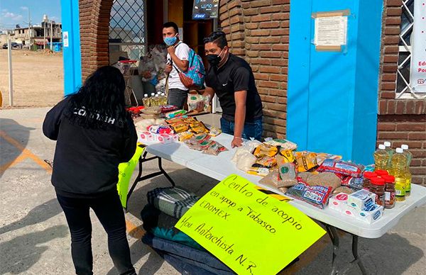 Antorchistas del centro del país responden al llamado de auxilio de damnificados tabasqueños