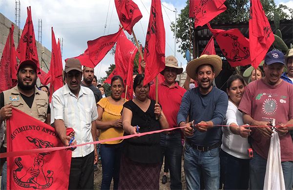 Antorchistas de Jilotepec logran ampliación eléctrica