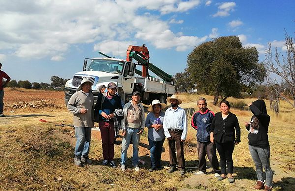 Antorchistas gestionan alumbrado público para colonia de Tlaxcala