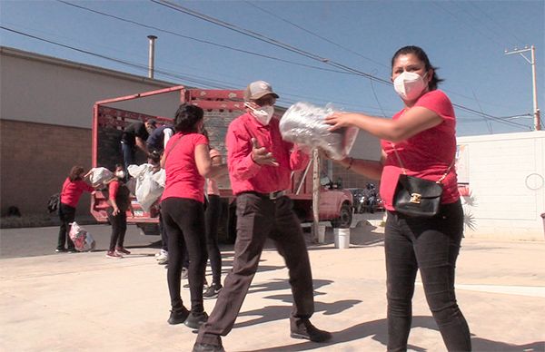 Antorcha Texcoco envía 3.5 toneladas de víveres a damnificados en Tabasco