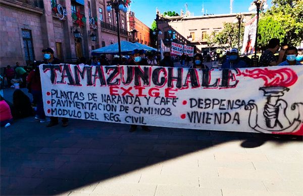 Antorchistas de Tamazunchale exigen solución a sus demandas