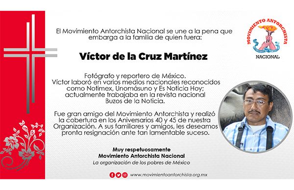 Esquela: Víctor de la Cruz Martínez