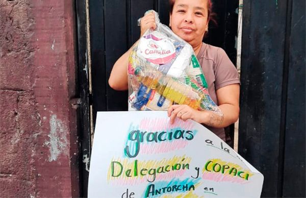 Antorcha gestiona alimentos para familias vulnerables