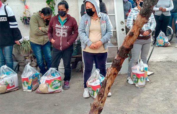 Lucha organizada rinde frutos con la dotación de despensas