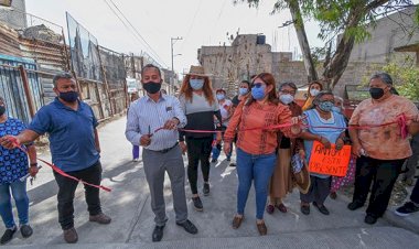 Inauguran pavimentaciones en Jardines de San Agustín