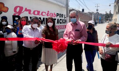 Continúan inauguraciones de pavimentos en Chimalhuacán