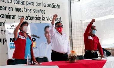 Nibardo Hernández visita a los Ahuatempenses