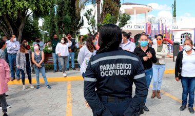 Realizan 1er simulacro nacional 2021 en Ocoyucan