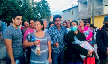 Antorcha entregó apoyo alimentario a familias de la colonia Plan Ponciano Arriaga