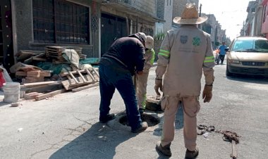 Antorcha logra desazolve de tuberías en colonia Mariel