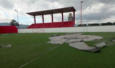 Vandalizan unidad deportiva gestionada por Antorcha en Ocotepec